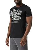 Gas Monkey Mustang Detroit Camiseta, Negro, M para Hombre