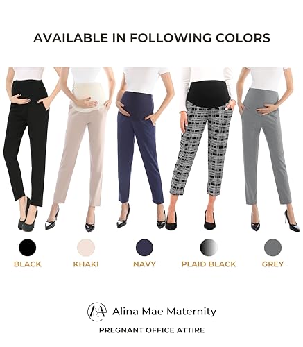 Alina Mae Maternity PRPT Maternity Pants Comfortable Stretch Over-Bump Women Pregnancy Casual Capris thumb #7