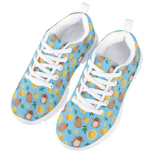 Yzaoxia Girls Sneakers Cartoon Animal Print Running Shoes for Kids Size 11-Size 52