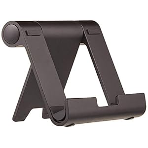 Amazon Basics Portable Stand with Adjustable Viewing Angle for Tablets, E-Readers and Mobile Phones – Black