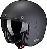 Passform: Universal Fit Scorpion BELFAST SOLID Motorrad Jethelm - matt schwarz Größe 2XL