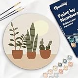 🖌️ TOUT EST INCLUS : Ce kit de peinture par numéro sur bois pour adulte contient tout le nécessaire pour réaliser votre tableau : un disque en bois pré-imprimé de 30cm de diamètre avec une corde d'attache murale, 3 pinceaux de marque Figured’Art de différentes tailles, des pots de peintures acryliques, 1 manuel d’instruction en français et une image miniature du design sélectionné avec la liste des couleurs. Aucun mélange nécessaire, tout est prêt à peindre !