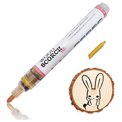 zalati Scorch Pen Markers 1pcs with 2 Tips Bullet/ Chisel Replacement for DIY Wood Painting in Wood Arts and Craft Projects Cover