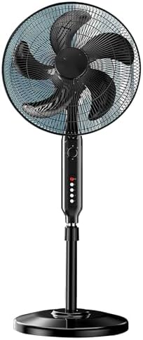 Adjustable Height Pedestal Fan 75° Oscillation, 3 Speed Quiet Standing Fan, 1090/1120mm Floor Fan for Home & Office, Efficient Air Circulation, 44x16.3in
