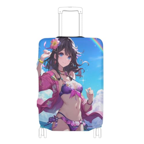 Housse élastique anime beauté océan : protection extensible pour valise L