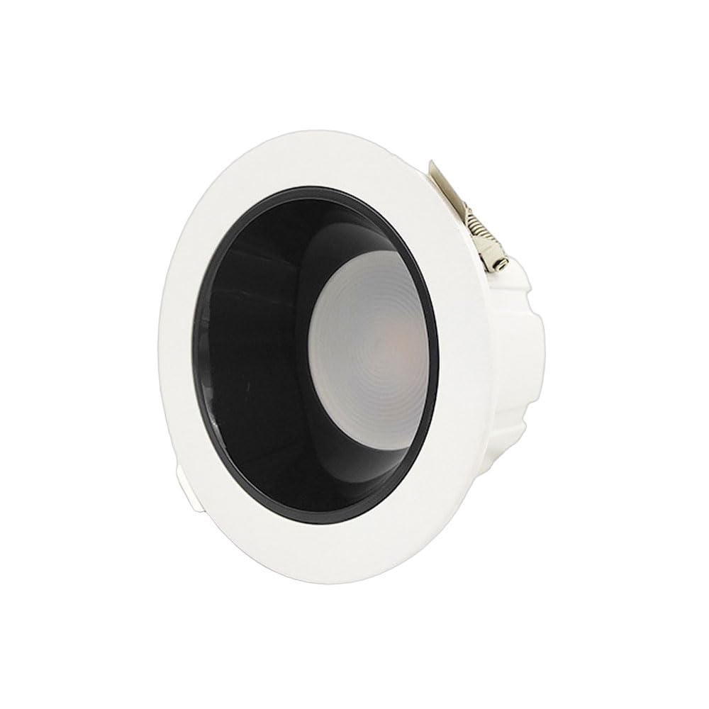 JKJZSALJ 3.4 Inch Led Baffle Trim Daylight Retrofit 10W Recessed Lighting Adjustable Gimbal Retrofit Spotlight Deep Anti-Glare Cob Spotlights Led Can Lights,Black-4000K
