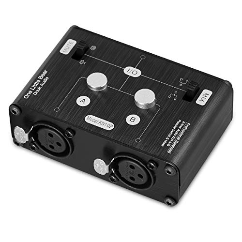 2 Way XLR Balanced Stereo Audio Switcher Mini Mixer