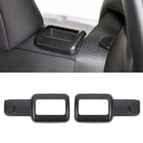 Rislobx 2 Pack Seat Belt Guide Holder for Tesla Model Y, ABS Backseat Seat Belt Organizer, Automotive Interior Accessories Compatible with Tesla Model Y 2021-2024 (Black)