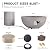 ReeQuo 2-Piece Outdoor Propane Fire Pit Table Set w/Tank Cover Table, 31.5-inch 50,000 BTU CSA Certification Bowl Concrete Firepit SUS201 Round Burner with Steel Lid, Lava Rocks, Rain Cover…