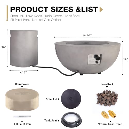 Elegant 2-Piece Outdoor Fire Pit Set