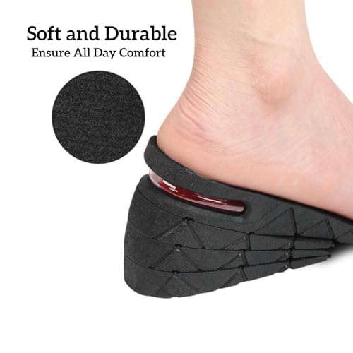 Image of Height Increase Insoles 2 Layers, 1.2 to 1.8 Inches, Universal Non-Slip Air Up Shoe Lifts Half Shoe Inserts, Variable Height Increasing Taller Shoes with Air Cushion for Women and Men, 1 Pair