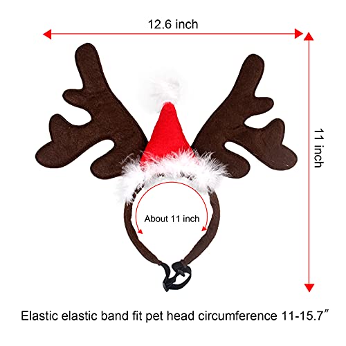 Disfraz Navideño para Perro con Cuernos de Reno Ajustable miniatura 7