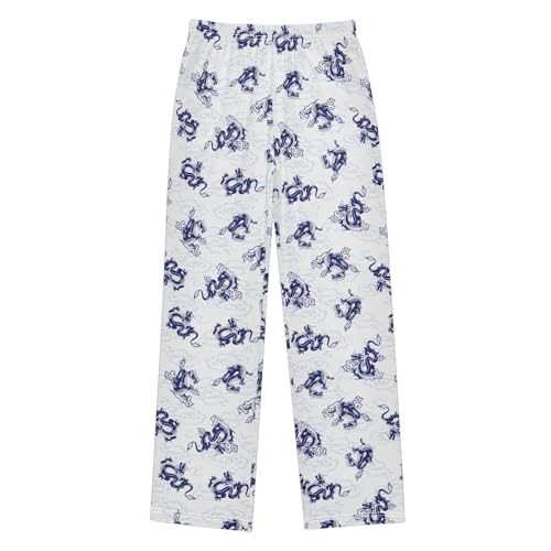 Retro Ancient Dragon Boys Long Pants Soft Trousers Elastic Waist Kids Lounge Bottoms with Pockets S-XL