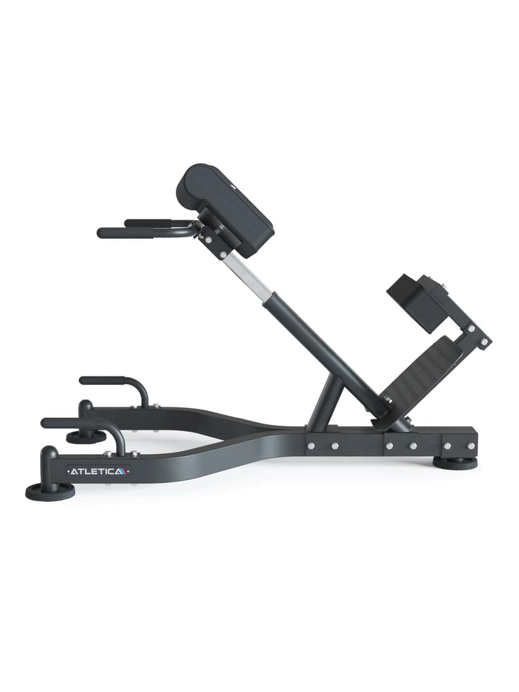 ATLETICA Hyperextension regulowany | Trening mięśni grzbietu | Obciążenie: 200 kg | Wysoka stabilność | Regulacja zmienna | Dodatkowe uchwyty do pompek
