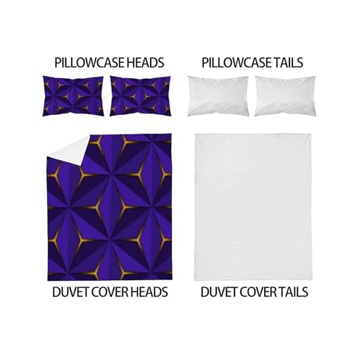 Ensemble d'impression 3D violet or Super King 260x220cm pour lit enfant sleep time - 4