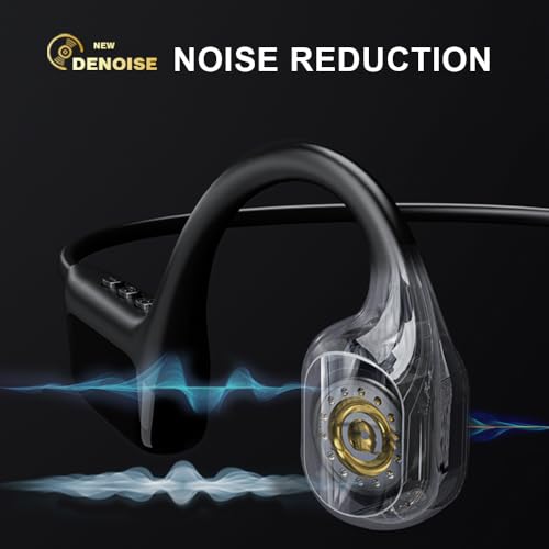 Image of AYI True Bone Conduction Swimming Headphones with Bluetooth 5.4 & MP3 Player Mode 32GB Built-in Memory IPX8 Waterproof Screen Display Pain-Free Open-Ear Earphone for Sport and Work-Black