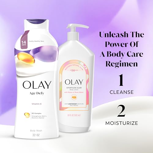Olay Body Wash for Women, Age Defying with Vitamin E, 24hr Moisturizing, Hydrating & Refreshing, B3 Vitamin Complex, Free of Parabens & Phthalates, For All Skin Types, Scented, 22 fl oz (Pack of 2) image 8