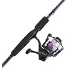 Abu Garcia 66 Gen IKE Youth Fishing Rod and Reel Spinning Combo, 1-Piece Rod, Size 30 Reel, Right/Left Hand Position, Fishing Rod and Reel for Kids,Black