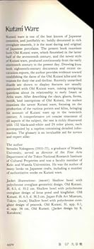 Hardcover Kutani Ware (Japanese Arts Library Vol 7) Book