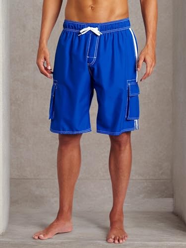 Image of Kanu Surf Men's Big Viper Extended Size Stripe Swim Trunk