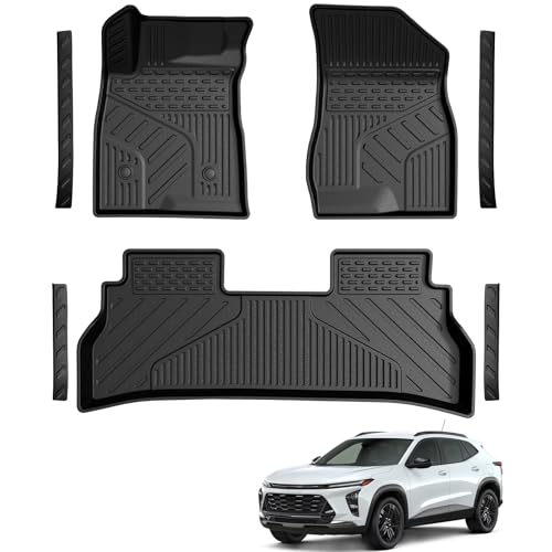LUMWAY Floor Mats for 2024-2026 Chevy Trax TPE All Weather Durable Floor Liners Door Sill Guards for Chevrolet/Chevy Trax Accessories