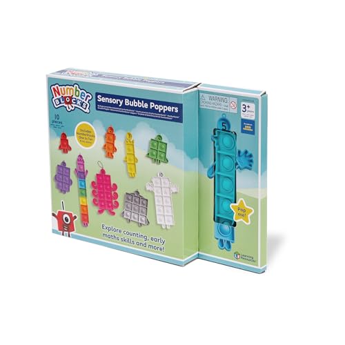 Learning Resources Numberblocks Sensory Bubble Poppers, Push Pop Fidget Toys, Keychains for Kids Counting Maths Manipulatives - Image 4