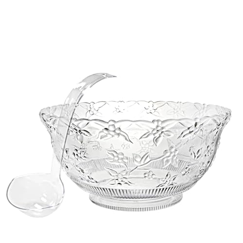 Partifina Embossed 3-Gallon Punch Bowl with Ladle