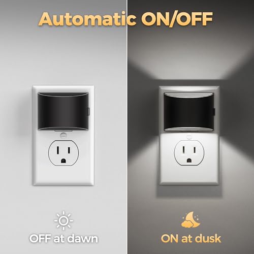 Image of DORESshop LED Night Light[2 Pack], Night Lights Plug into Wall, 3 Level Brightness Adjustable Plug in Night Light, Dusk to Dawn Sensor, Nightlights for Adults, Bedroom, Bathroom, Hallway, 5000K