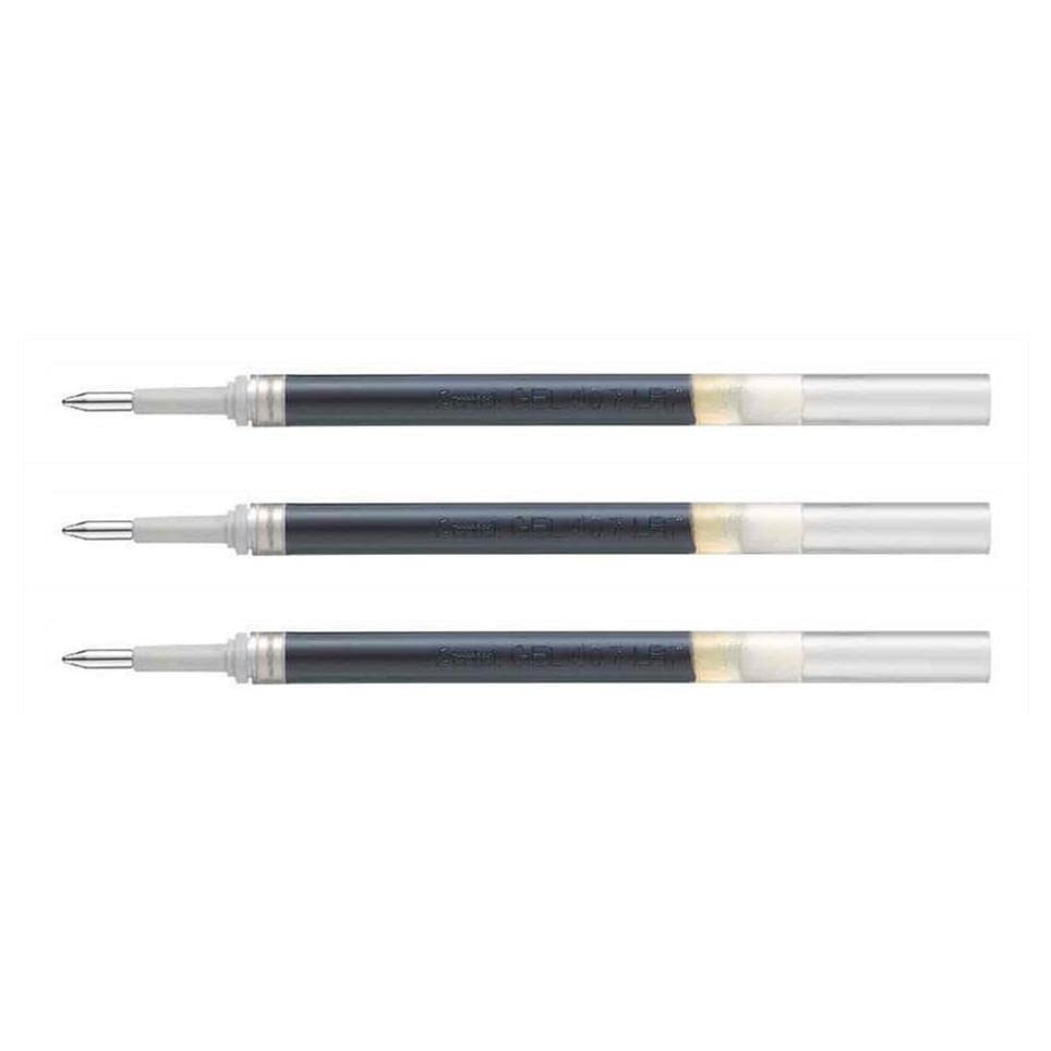 Pentel LR7 bordeaux lot de 3 recharges pour stylo roller gel EnerGel