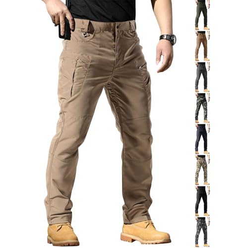 Tactical Work Pants for Men Water Resistant Camouflage Cargo Pants Multi Pockets Relaxed Fit Stretch Hiking Pants