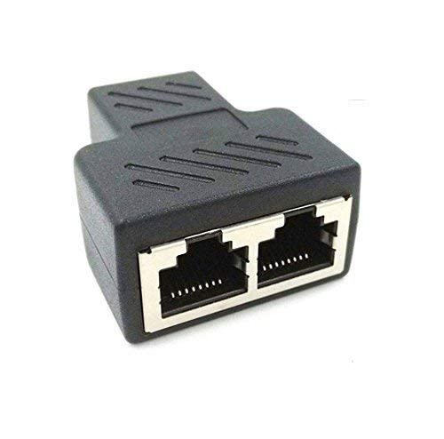 Amazon.co.jp: LANケーブル延長コネクタ 2分岐、RJ45 ケーブル用中継