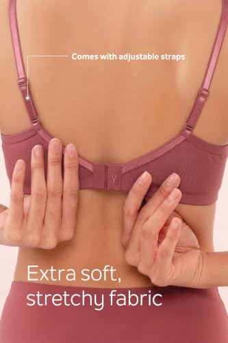 Image of Van Heusen Women's Everyday Cotton Bra|Medium Coverage|Non Padded|Non Wired|Seamless Moulded Cups|Anti Bacterial Tech| Keeps you Fresh|Sweat Absorbent|No Slip Soft Straps|Detachable Straps|Style 11001