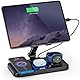 Padwa Lifestyle Tablet Stander, iPad Halterung Tisch mit Drahtloser Ladefunktion, iPad Stander mit Multi-Winkel-Rotationseinstellung,Tablet Halterung Passend für Tablets und Telefone