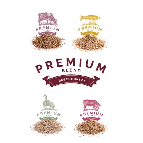 KAISER Company Premium Set - grobe Räucherspäne - Ermäßigtes Set mit 4 Packungen großer Holzspäne | Zum Räuchern von Schweinefleisch Geflügel Rindfleisch Fisch und Käse.