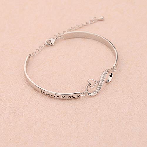 CENWA Sisters by Marriage Friends by Choice Bracelet Best Sisters in Law Gift Maid of Honor Gift Wedding Bracelet Gifts for4