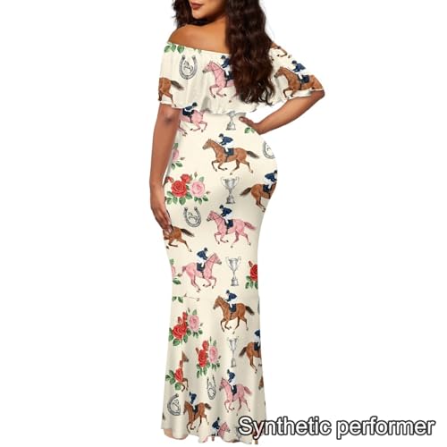Image of Polynesian Dresses for Women Off Shoulder Maxi Dress Puletasi Samoan Dresses S-7XL