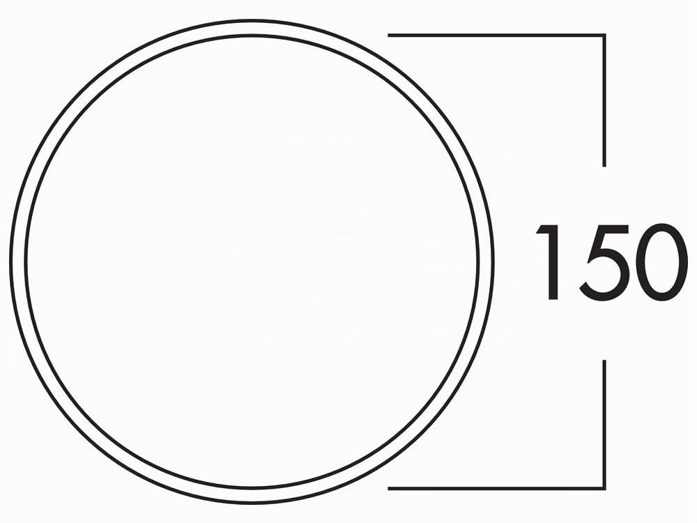 Infun Naber 4043071 Turbo® 150 Mauerkasten inkl. THERMOBOX, weiß, Edelstahl, Rundrohranschuss/Compair Flow (System Ø 150)