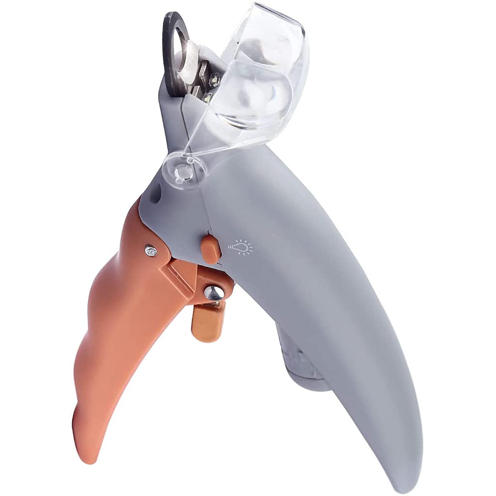 Ranuw Uñas para perros y gatos con luz LED para perros pequeños, cortaúñas profesionales iluminadas C para mascotas y amoladora con luz