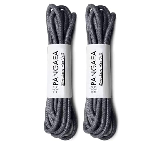 Image of [4 Laces] 2-Pair Pack Waxed Round Oxford Shoe Laces for Dress Shoes Chukka 3 /32Inch Thin
