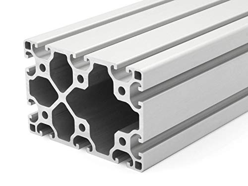 Profil aluminiowy 80x120L typ I 8 rowków (lekki), srebrny anodowany -. Profil aluminiowy 80x120 profile aluminiowe 80x120 profil monta?owy 500 mm