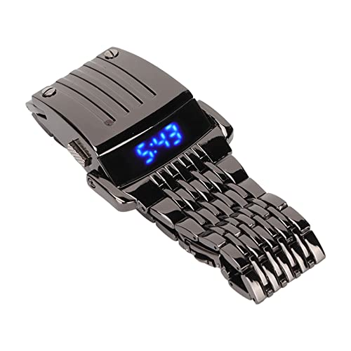 Montre à LED pour hommes en alliage style business décontracté
