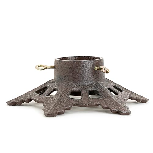Soporte para árbol artificial y real base de metal de Navidad con copos 3