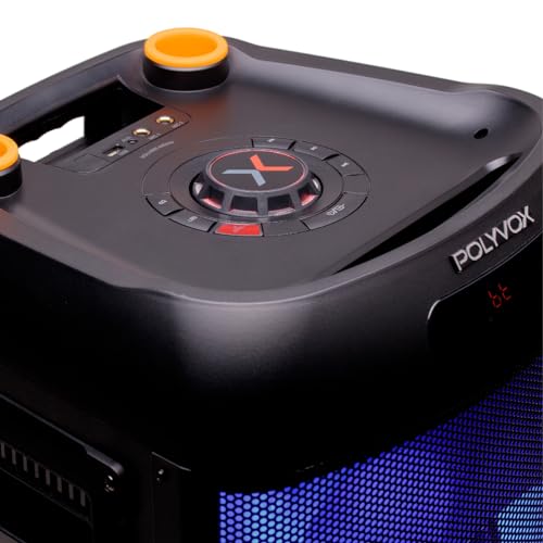 Caixa de Som Amplificada Polyvox Torre XT-990 TWS Bluetooth Full Led 2000W glide