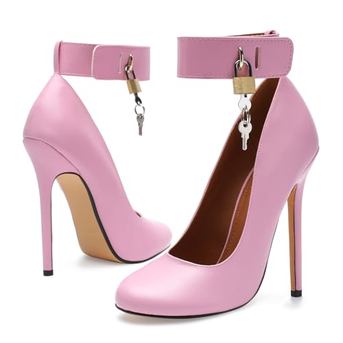 Image of Unisex High Heels for Men and Women 5.5 Inch Stiletto Heels | Round Toe Pumps Sexy Dress Party Shoes
