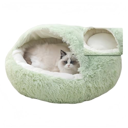 samchuドーム円形猫の家ペットのベッド猫用小型犬用PPコットンふんわり柔らかくて暖かくて丈夫で通年通用シンプルでかわいいです (グリーン,M)