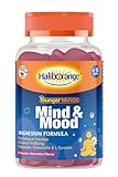 Haliborange YoungerMinds Mind & Mood Gummies for Kids 6–16 | Sugar-Free Daily Supplement with Magnesium, L-Tyrosine, Thiamin & Chamomile | Supports Focus, Calm & Emotional Balance – 60 Gummies