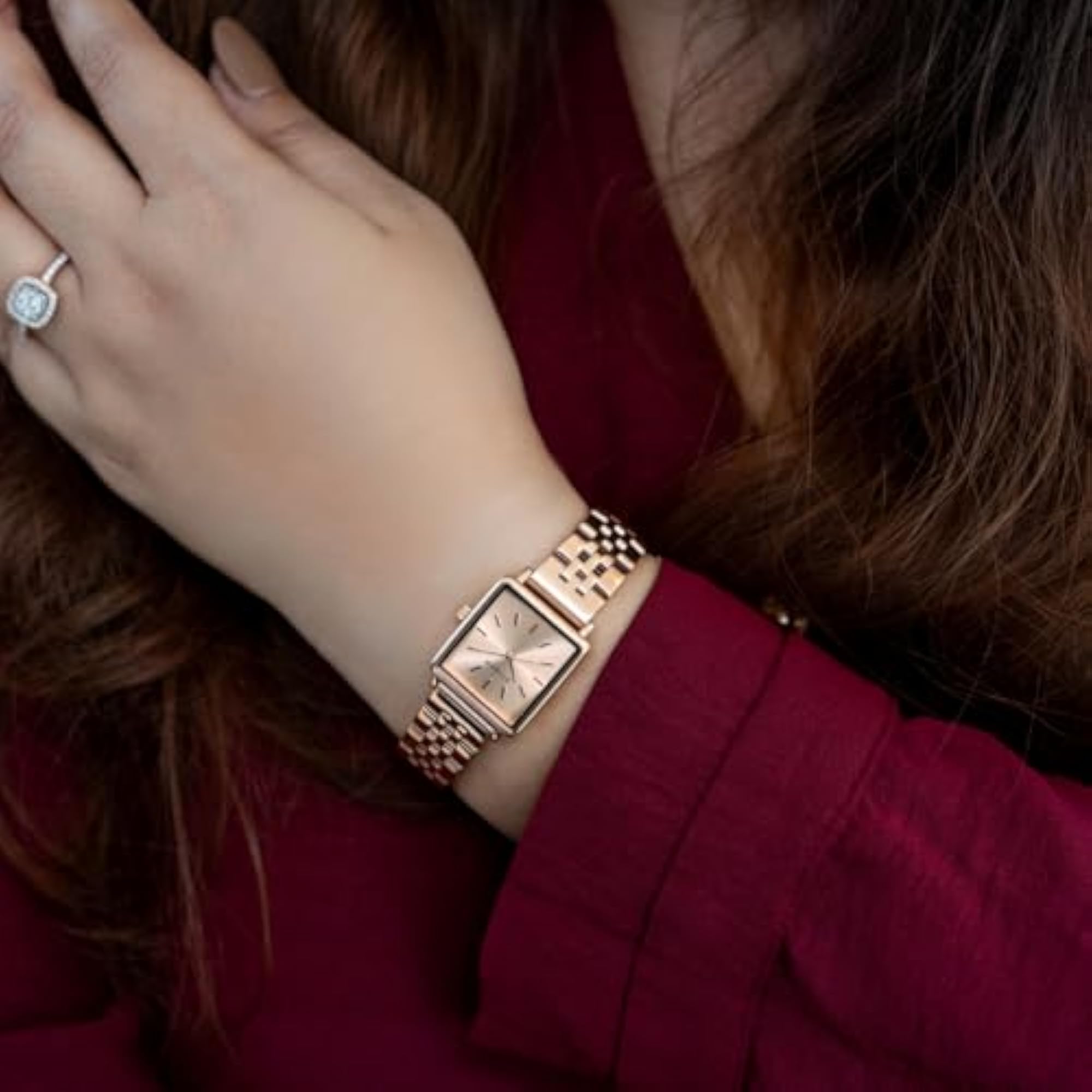 Women's Classic Petite Rose Gold Stainless Steel Analog Watch