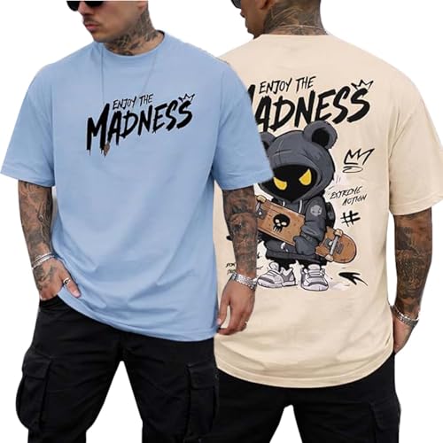 Image of Lymio T Shirt for Men || Front and Back Side Print || Cotton Round neack T Shirt || Printed T Shirt (Packs Also Available) (T-69-72)