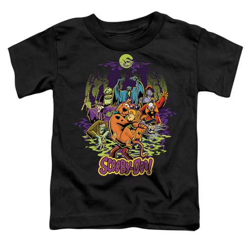 Popfunk Scooby-Doo and Shaggy Chased by Monsters Kids T-Shirt for Youth Toddler Boys and Girls2