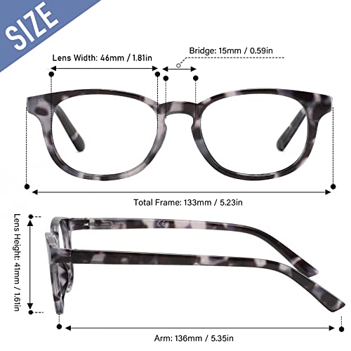 Image of Przene Reading Glasses for Men Women Blue Light Blocking Readers Spring Hinges Lightweight Style Pack